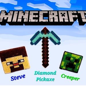 Fridge magnets Inspired by the video game Minecraft.